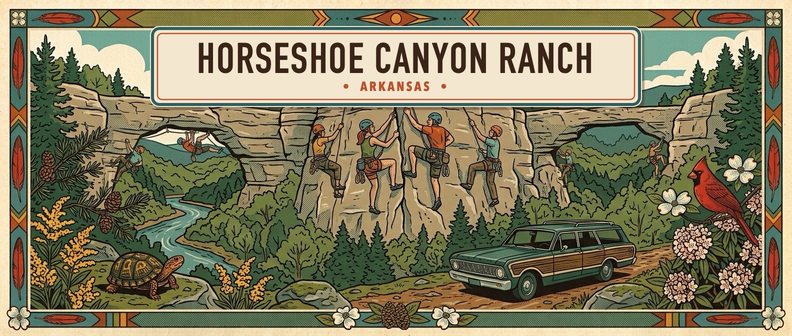 Horseshoe Canyon Ranch poster-style illustration