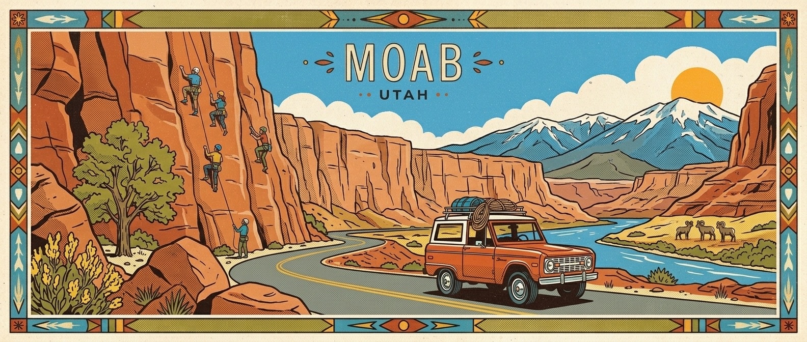 Moab (Wall Street) poster-style illustration
