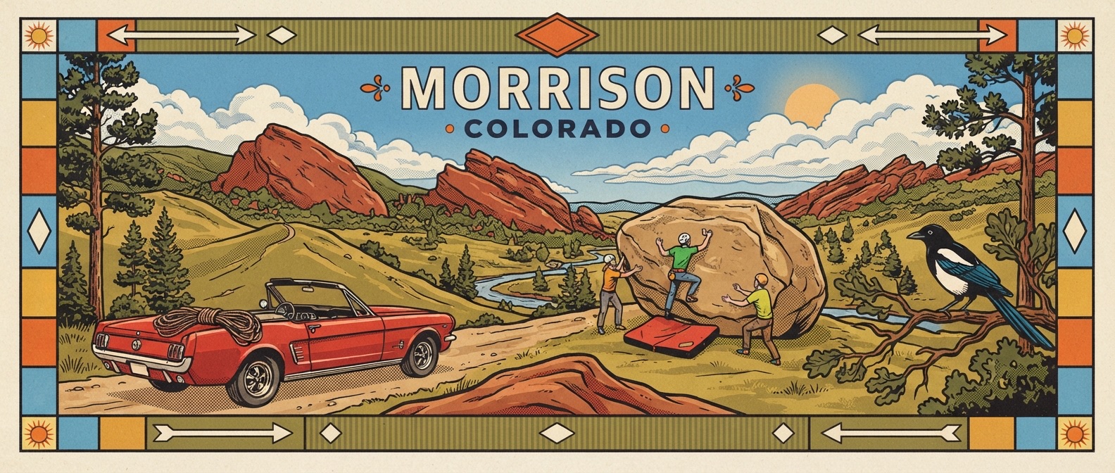 Morrison poster-style illustration