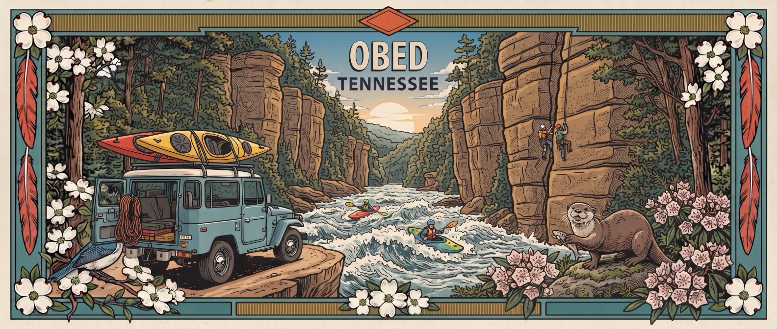Obed poster-style illustration