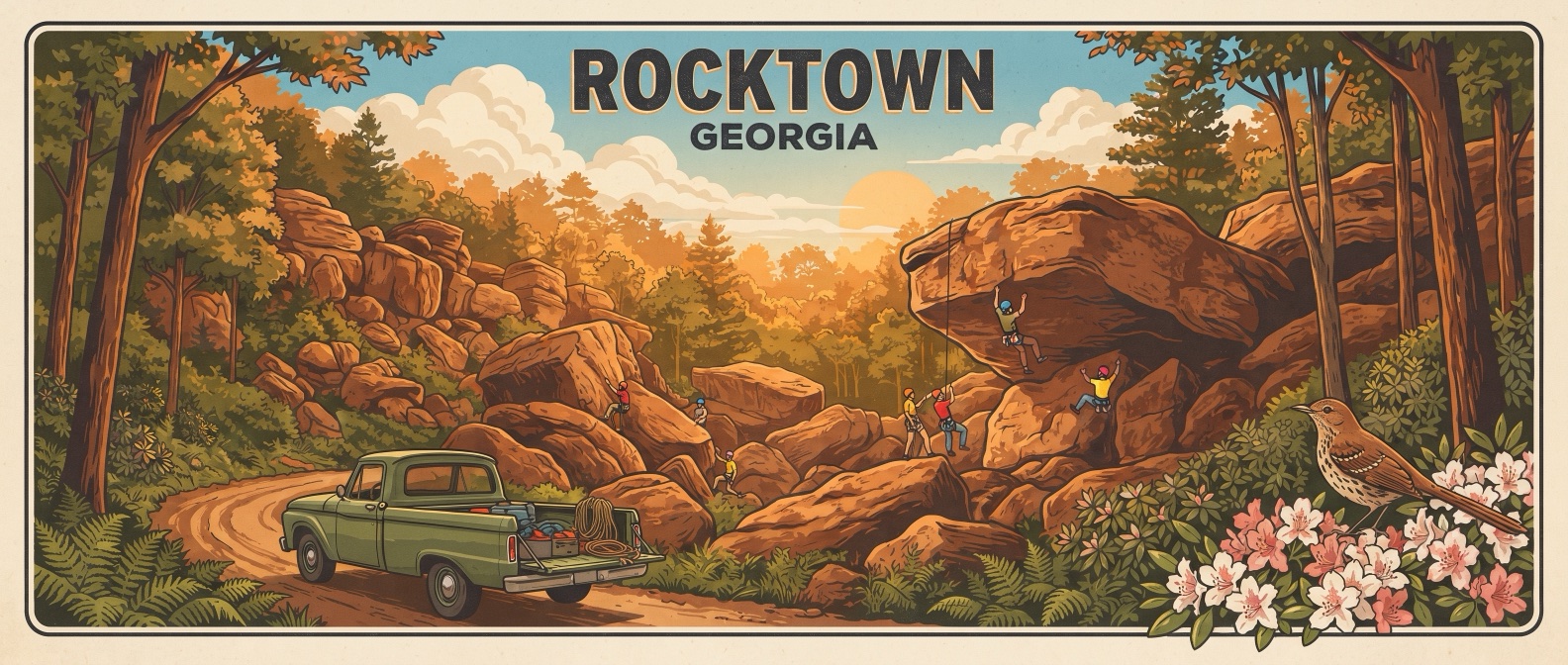 Rocktown poster-style illustration