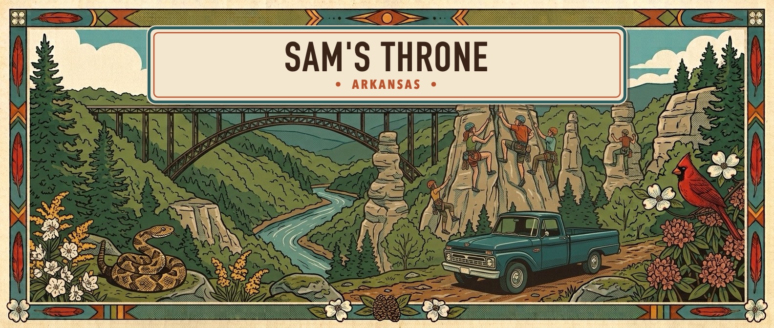 Sam's Throne poster-style illustration