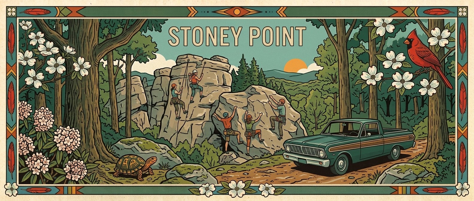 Stoney Point poster-style illustration