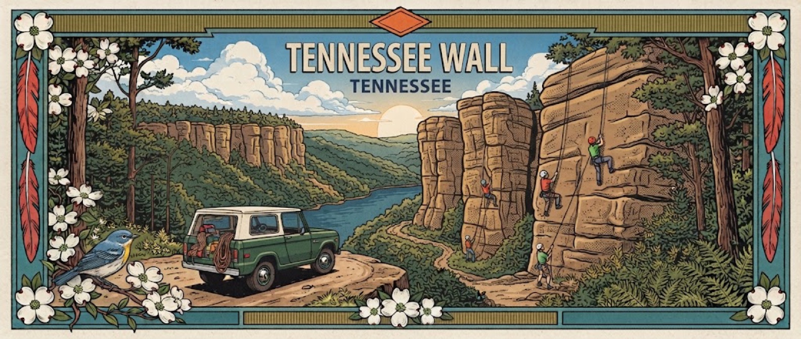 Tennessee Wall poster-style illustration